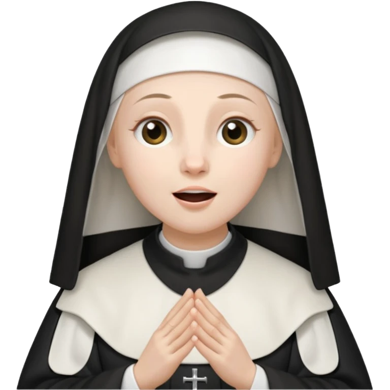 Nun singing emoji