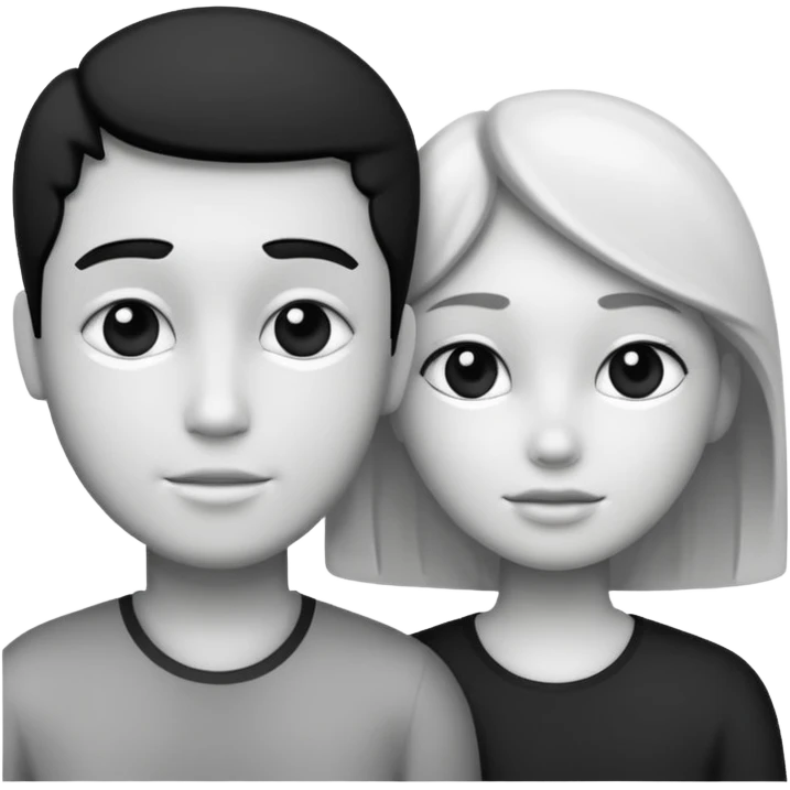 Humanos dnd estilo blanco y negro dibujo emoji