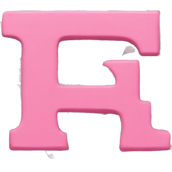 Pink letter T with flowers on it  emoji