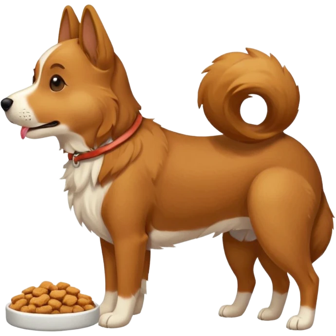 dog eating dog treat emoji