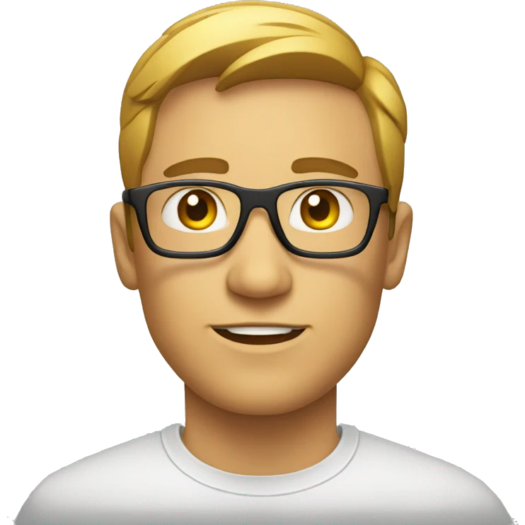 A man wearing a T-shirt with a prism-shaped logo. emoji