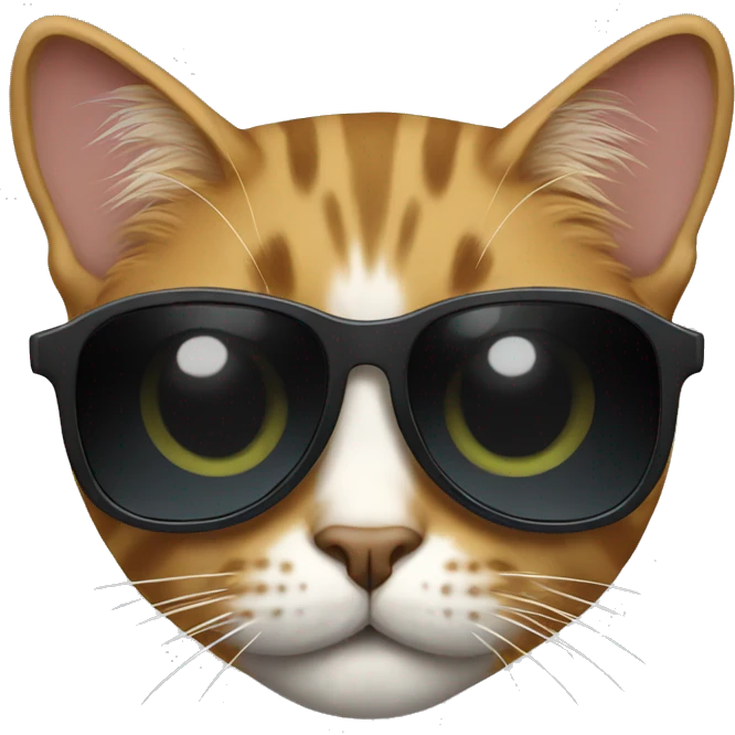 Cat with sunglasses emoji