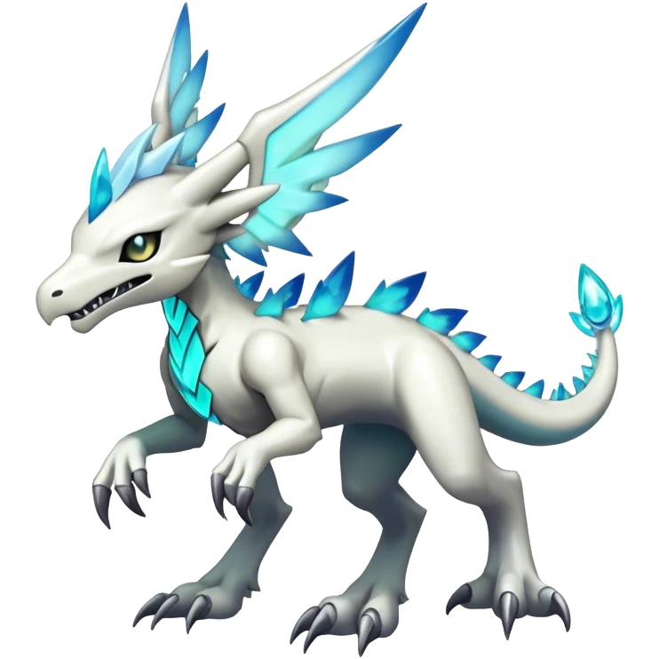 cool edgy cute shiny colorful ethereal legendary godly Archeus-Kyurem-Digimon-Fakemon-animal-hybrid full body emoji