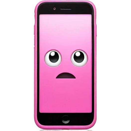 iPhone in pink  emoji