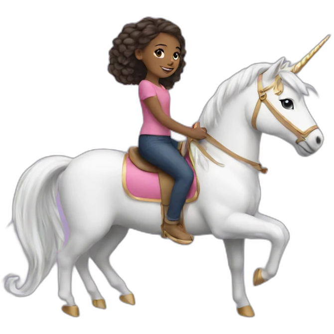 Girl on a unicorn emoji
