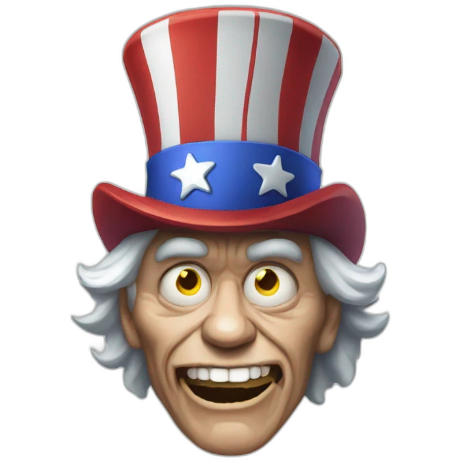 uncle sam as a scary emoji