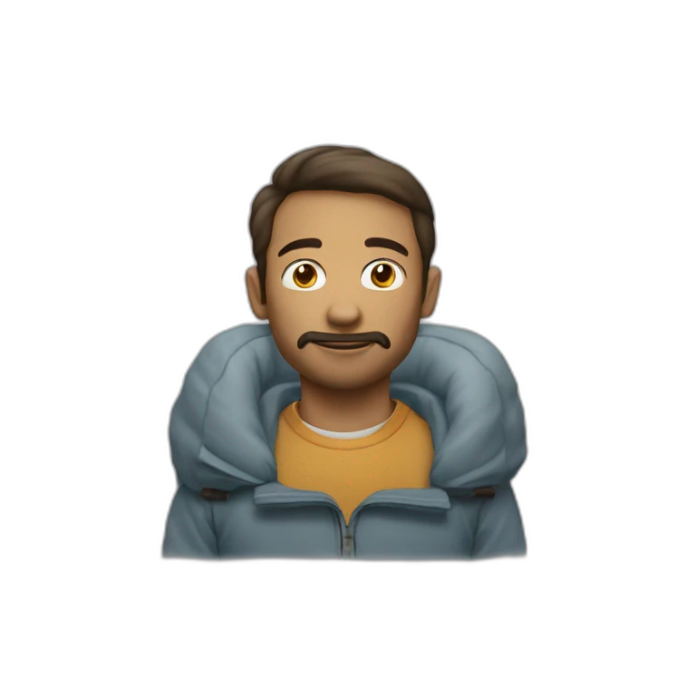 Personne flottant dans l’univers emoji
