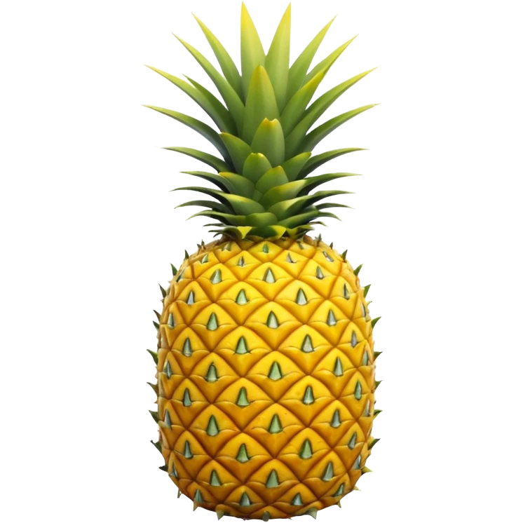 A pineapple flipped 180 degrees clockwise around the z axis   emoji