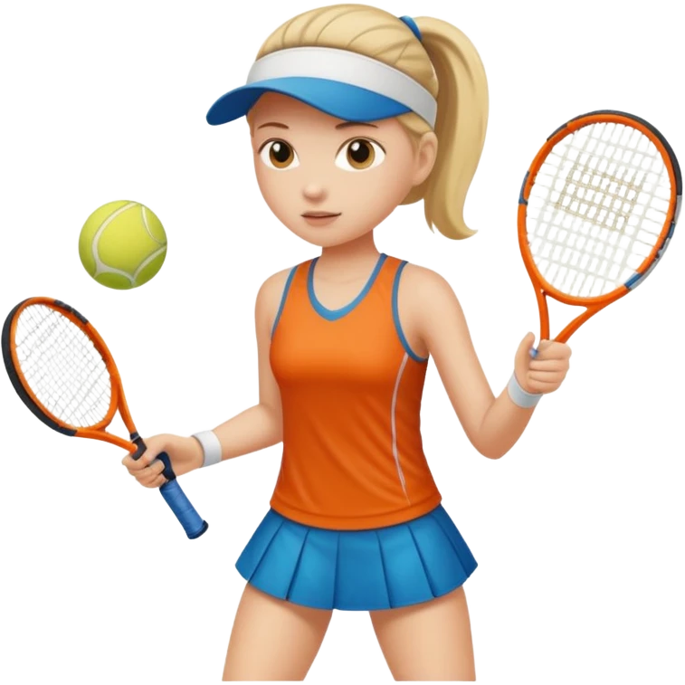 girl plays tennis emoji