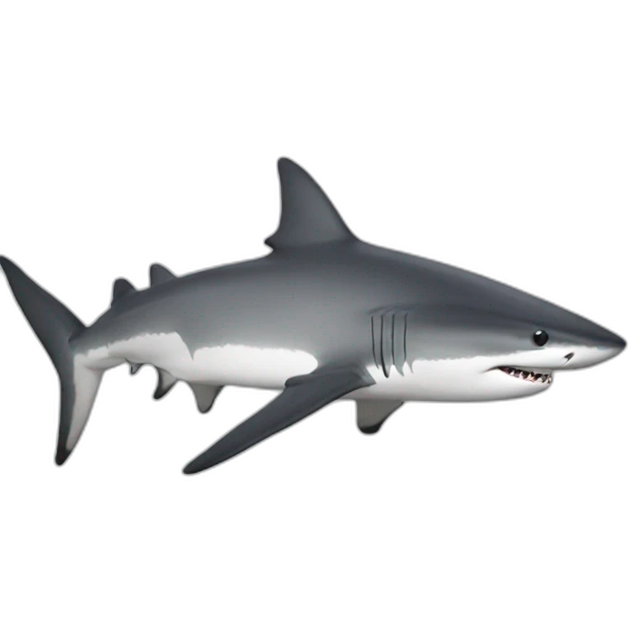 white predatory shark emoji