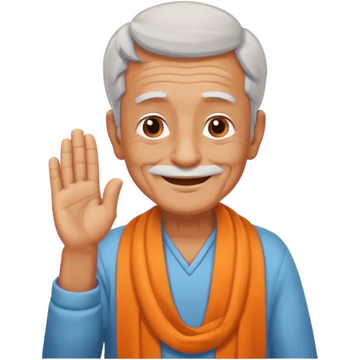 Old man namaste emoji emoji