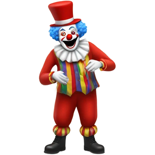 A clown fighting Santa Claus  emoji