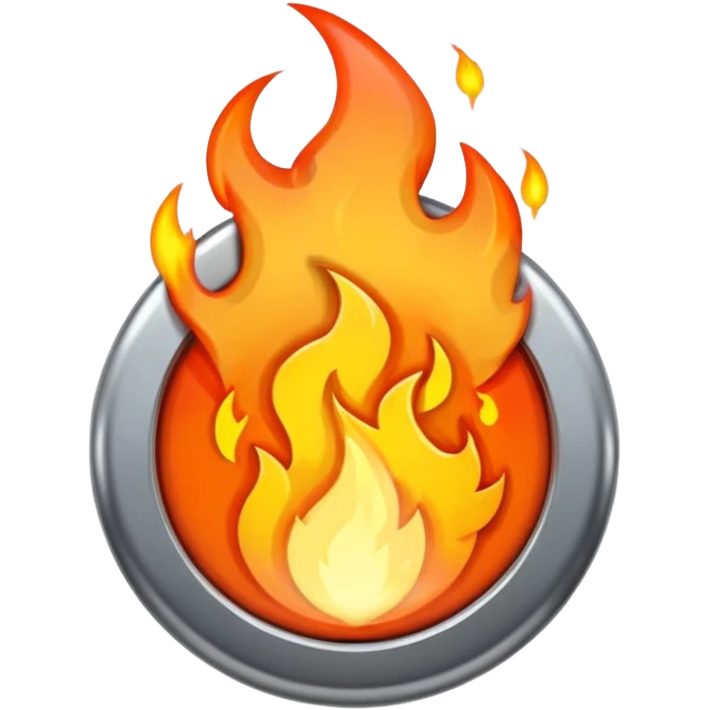 chrome orange fire  emoji