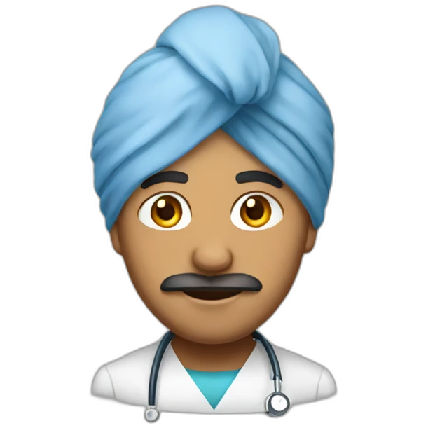 Indian doctor turban emoji