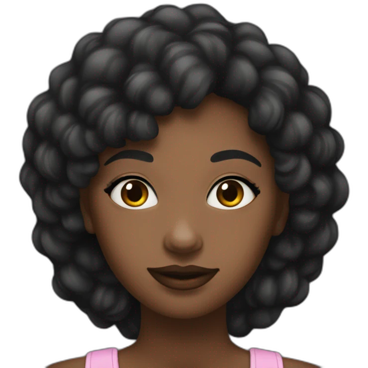 Fille noir maquillée emoji