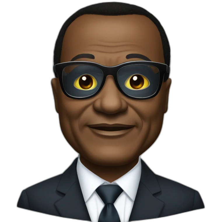 Denis Sassou-Nguesso avec des lunettes emoji