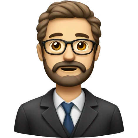 Emoji de profesor con barba emoji