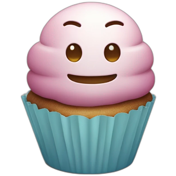 Happy cupcake with iron man  emoji