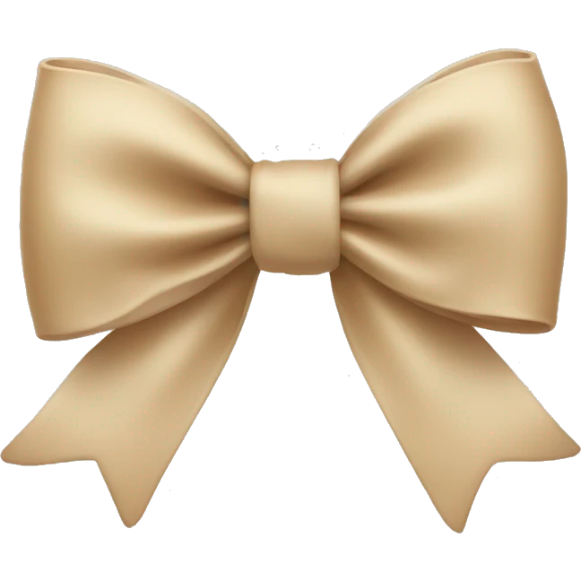 beige bow emoji