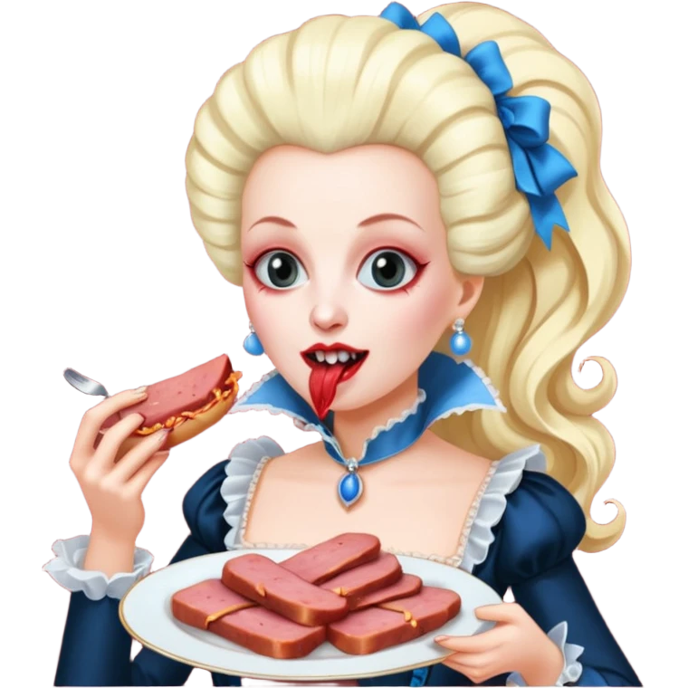 marie antoinette vampire eating spam meat emoji