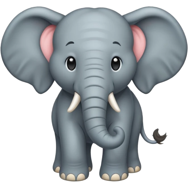  long haired elephant emoji