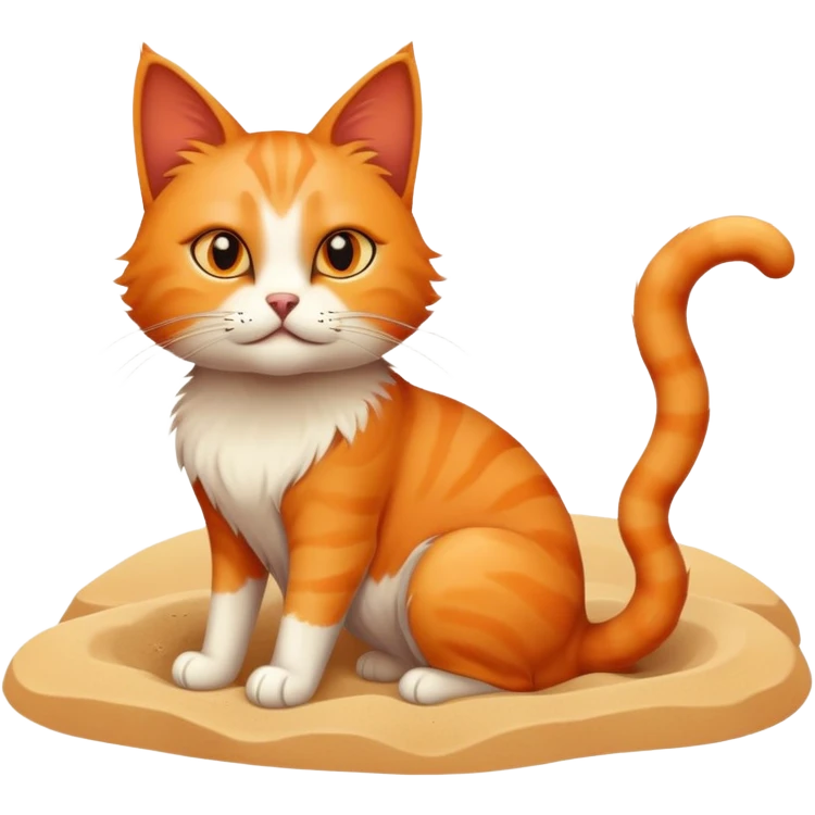 Cat in a desert emoji