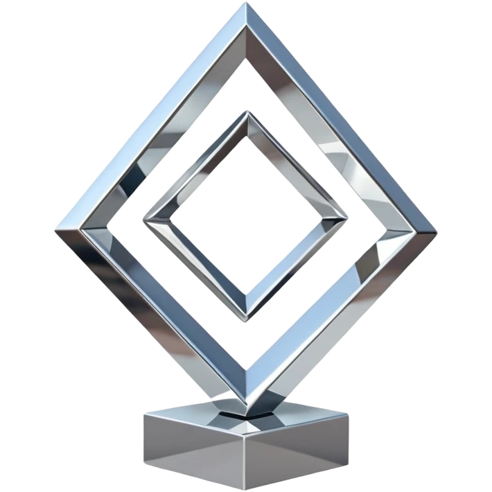 A modern abstract sculpture emoji