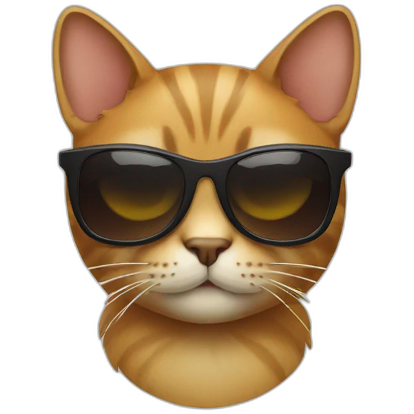 Cat with sunglasses emoji