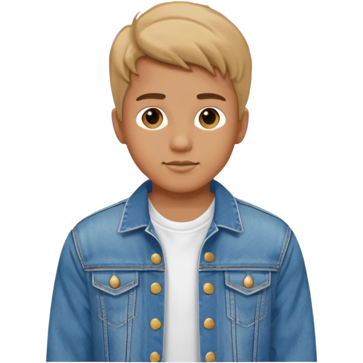 80s boy that wears fancy denim jacket emoji