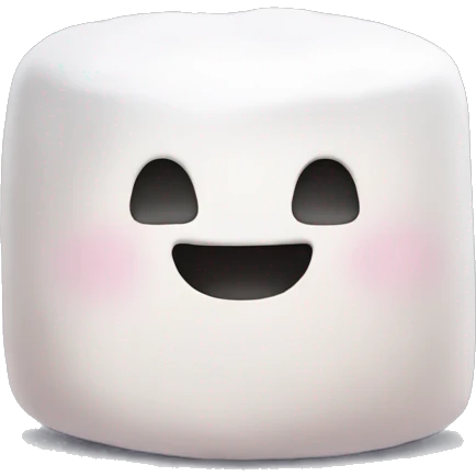 Marshmallow no face emoji