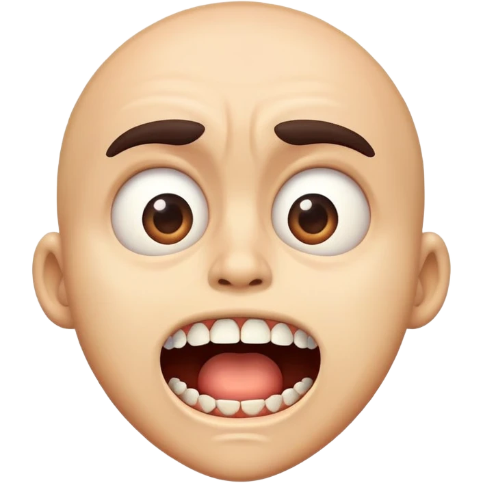 Shocked with big teeth emoji