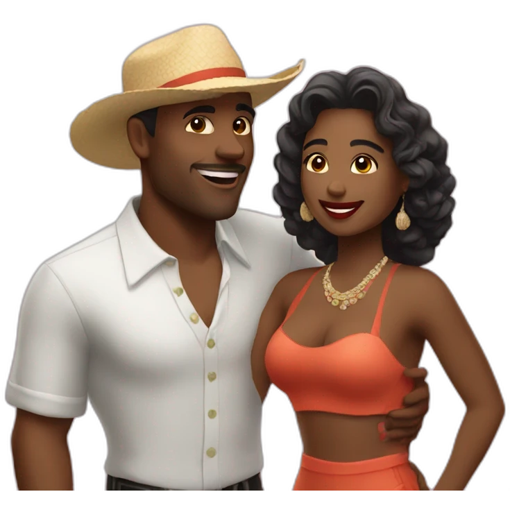 Couple-love-Cuban-music emoji