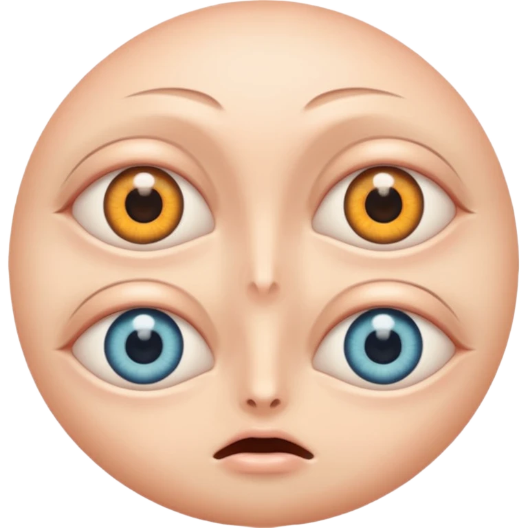 large skin surface with dozens of eyes emoji