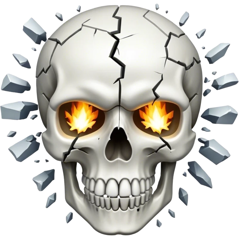 Skull head exploding emoji