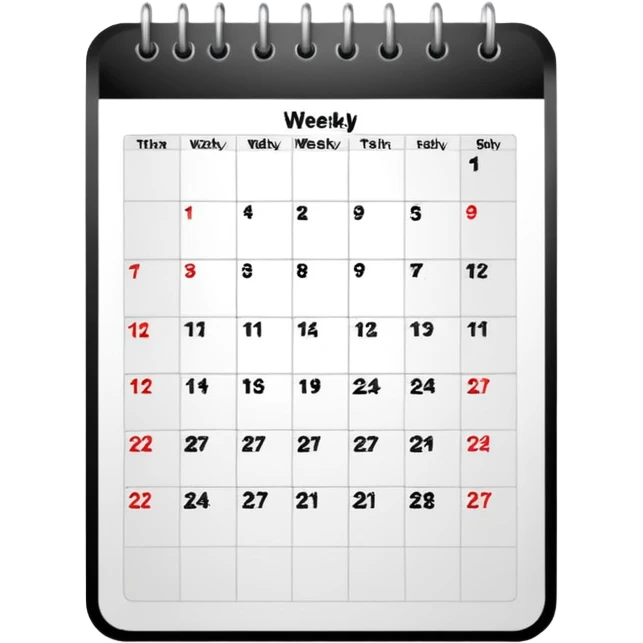 Weekly calendar emoji