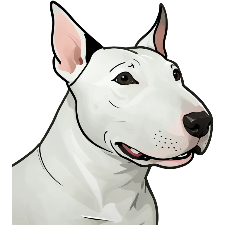 Bull terrier eating banana emoji