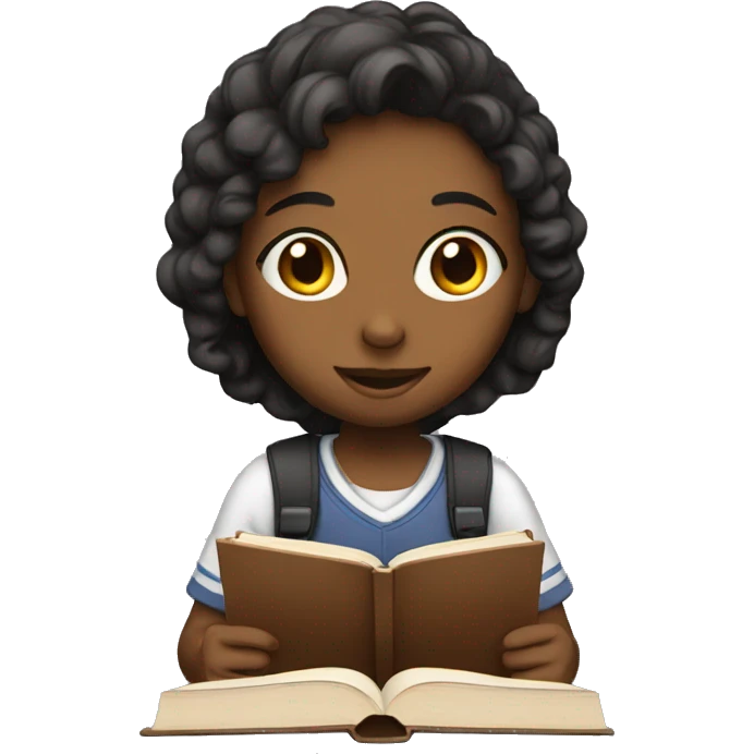A girl that studying emoji