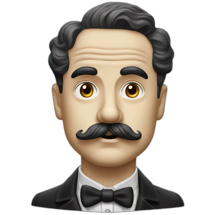 Charlie Chaplin the great dictator face short mustache emoji