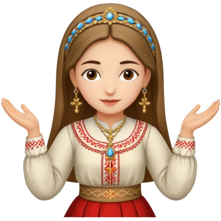 Girl Serbian orthodox folklore dancing emoji