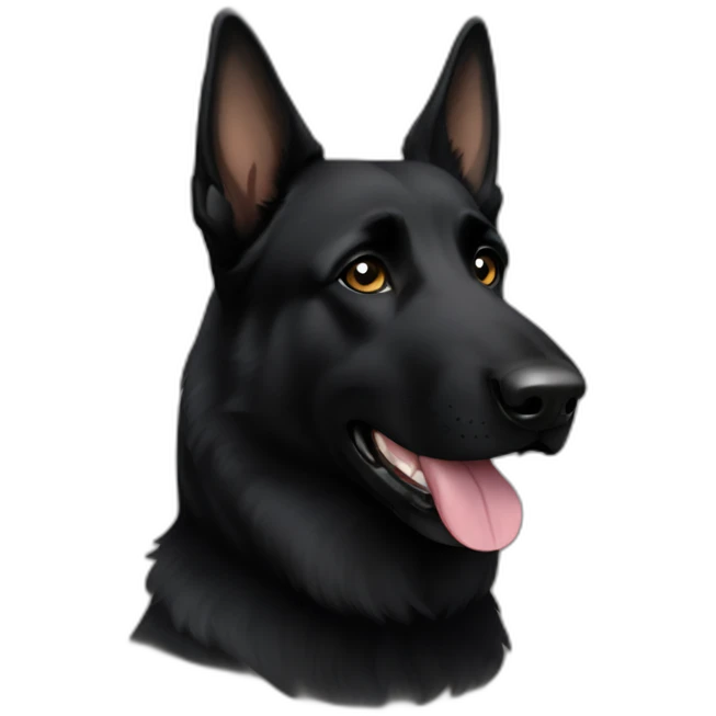 black german shepherd emoji
