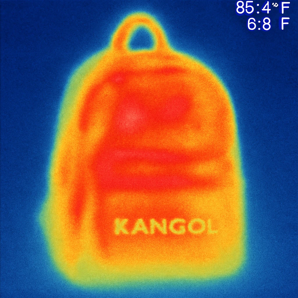 A Kangol backpack emoji