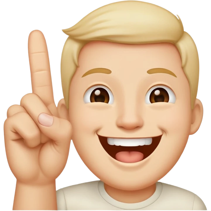 A laughing face with the middle finger up emoji