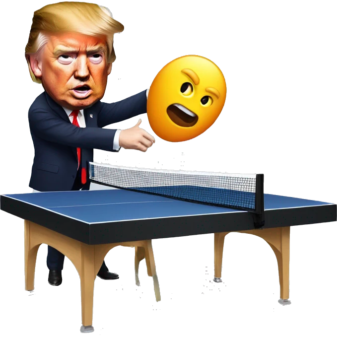 trump play ping pong emoji