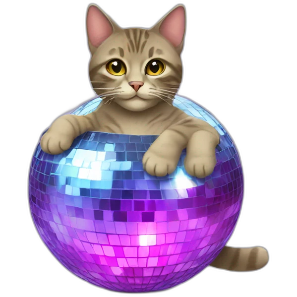 disco ball cat emoji