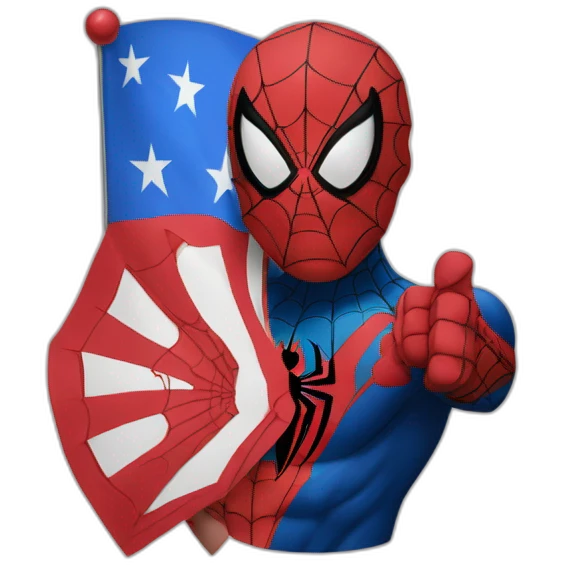 Spiderman with angentine flag emoji