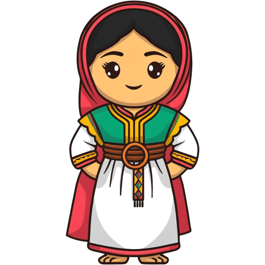 Kurdish woman with traditional dress emoji
