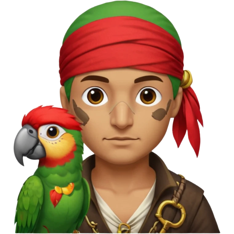 pirate and parrot emoji