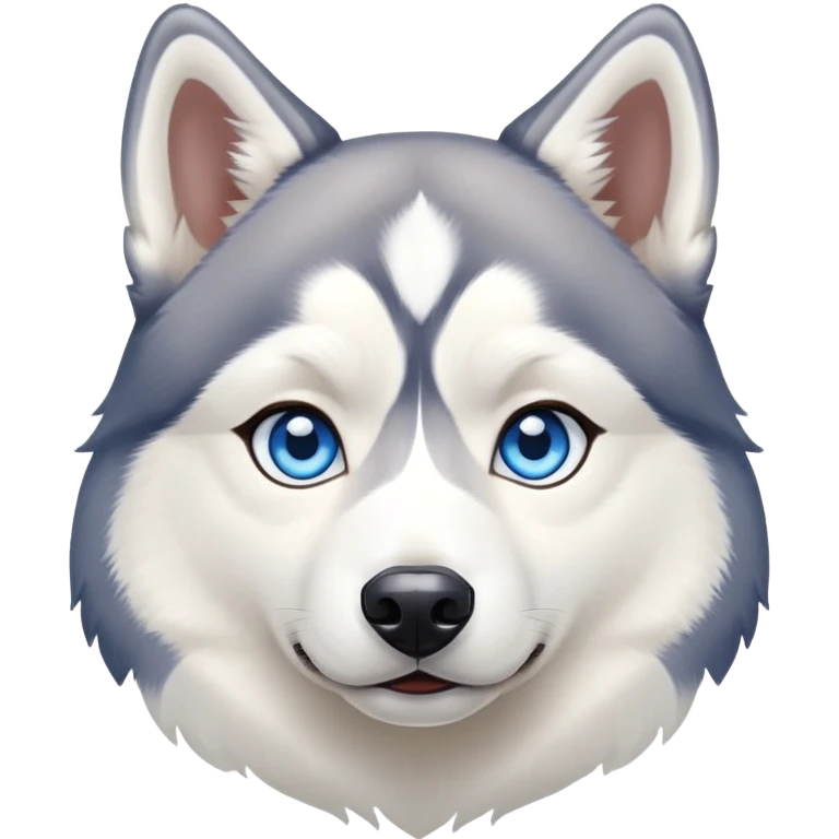 Husky siberian blue eyes on live shopping  emoji