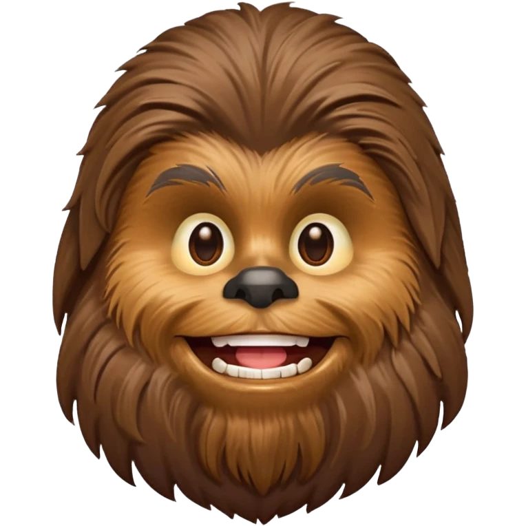 pero la cara de chewbacca en formato png con menos detalle, mas delgado y sonriente emoji