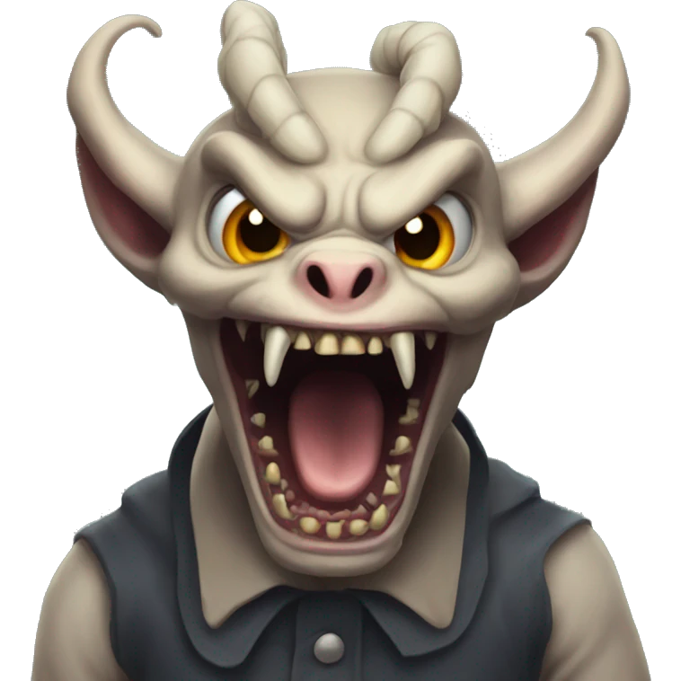 scary frightening chimera  emoji